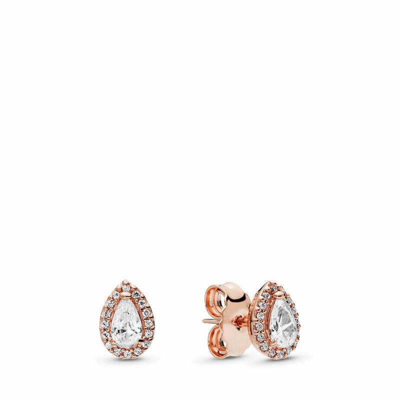 Pandora Rose™ Radiant Teardrops Stud Earrings Clearance NZ (764528-ZRL)